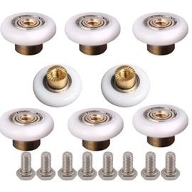 Shower Door Rollers, Roller Diameter 20mm, The Bathroom Glass Door Replacement Part Runner Sliding Shower Door Roller 8pcs