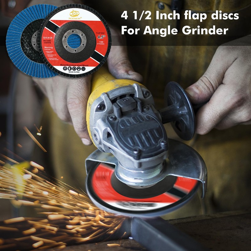 25 Pack Strip & Flap Disc Combo Set for Angle