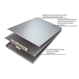 Saunders Silver A-Holder Recycled Aluminum Form Holder - Fits 8.5 x 14 inch Legal Size Documents - Ideal for Home, Office, and Business Use (10019)
