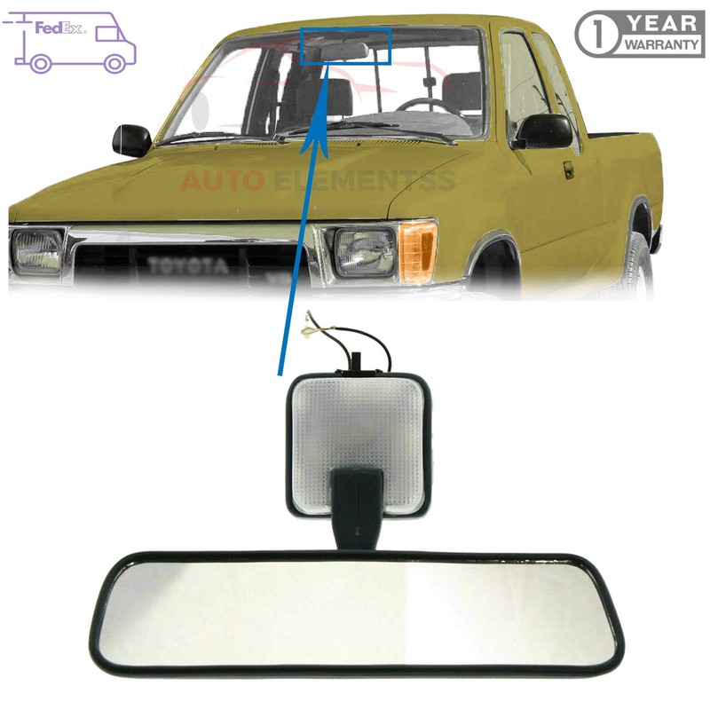 New Rear View Mirror interior With Light For 1989-1995 Toyota