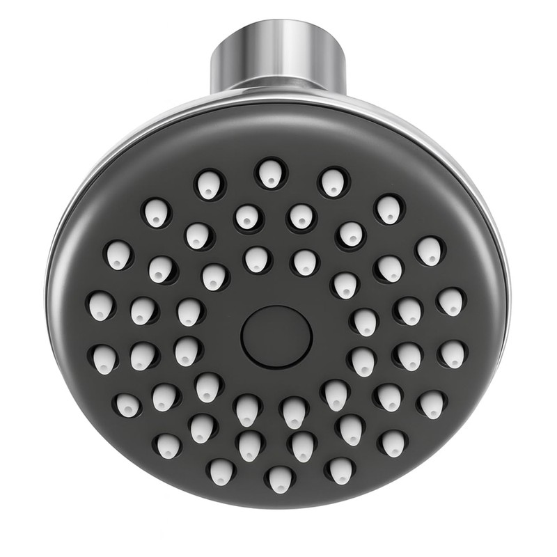 Daloual - Deluxe Shower Head with Anti-Limescale Nozzles Chrome-Plated Brass