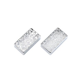 RuiJOTWAT 12 Hole Humbucker Guitar Pickup Cover For Lp Electric Guitar Parts,Chrome Surface Flower Chart