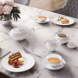 Villeroy & Boch 10-4636-1280 Anmut Platinum No. 1 Tee-Untertasse, Porzellan