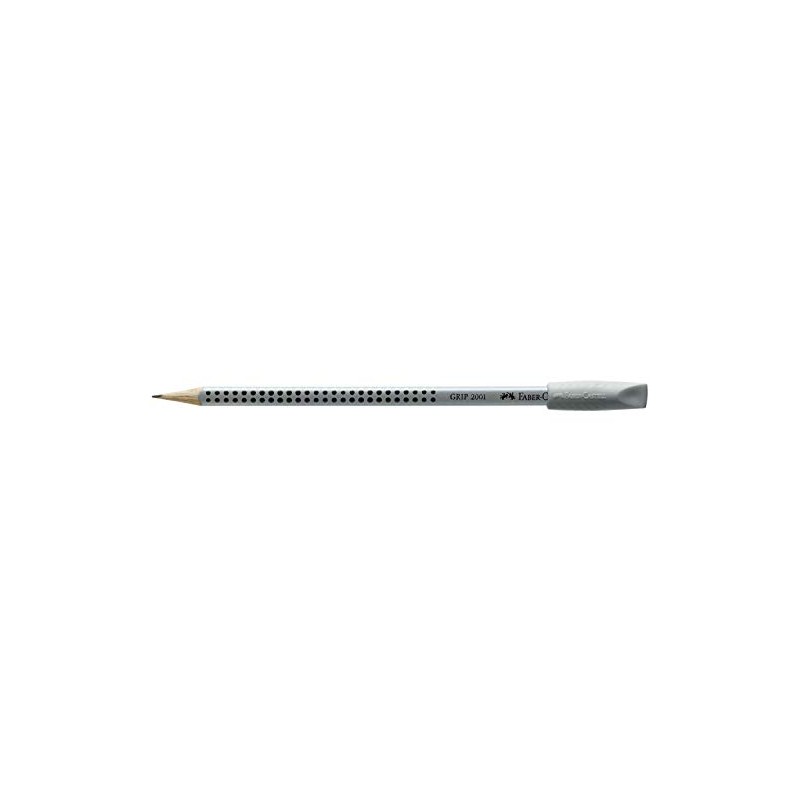 Faber-Castell Grip Eraser Caps, Grey, Pack of 2