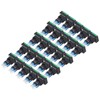 25Pcs Squares Push Button Switch ABS Brass Self Locking with