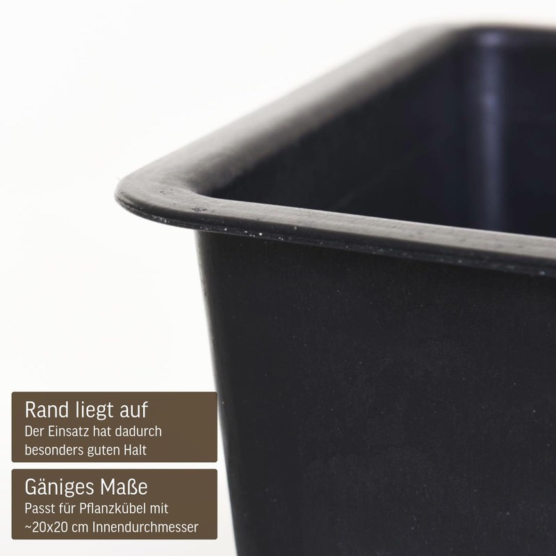 VIVANNO Premium Plastic Flower Pot Insert 19 x 21 x