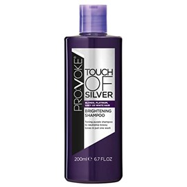 PROVOKE Touch Of Silver Brightening Purple Shampoo 200ml, Neutralises Yellow & Orange tones, Formulated with Violet & Blue Pigments