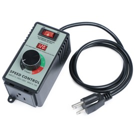AC 120V 15A Speed Controller Variable Adjuster for Router Duct Exhaust Ceiling Fan Electric Motor Rheostat Black