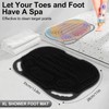 Shower Foot Scrubber Mat Non-Slip Silicone Body Scrubber Black