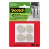 Scotch Felt Pads, Felt Furniture Pads for Protecting Hardwood Floors, Round, 1 in. Diameter, Beige, 16 Pads