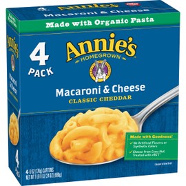 Annie's, Macaroni & Cheese, Classic Cheddar, 4-pack, 24 oz