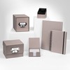 SOHO CD Storage Box with Metal Index Holder - Taupe