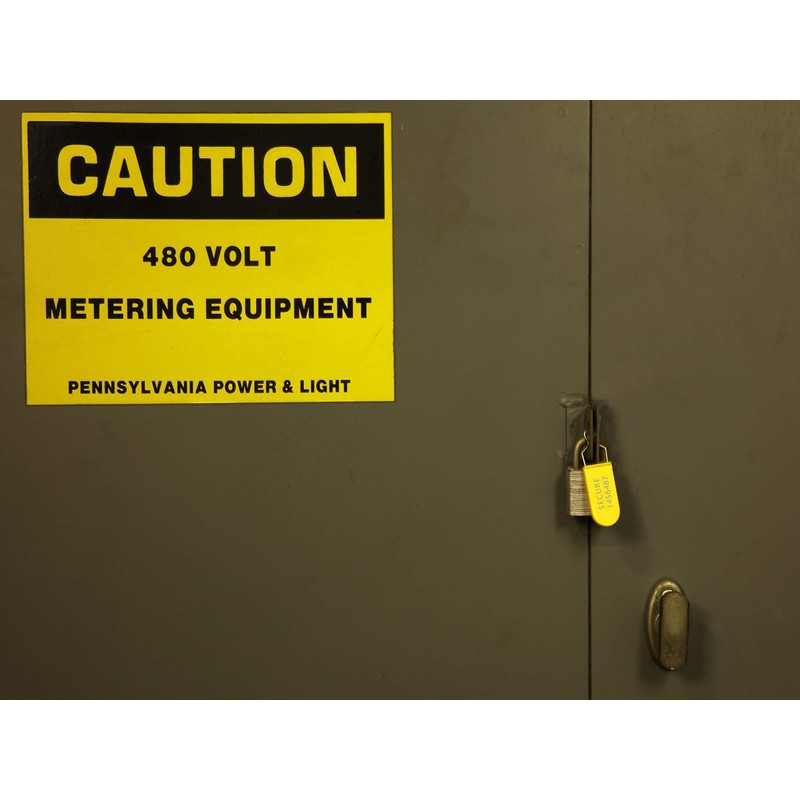 Plastic Padlock Security Seal with Metal Wire-Yellow-100 Pack