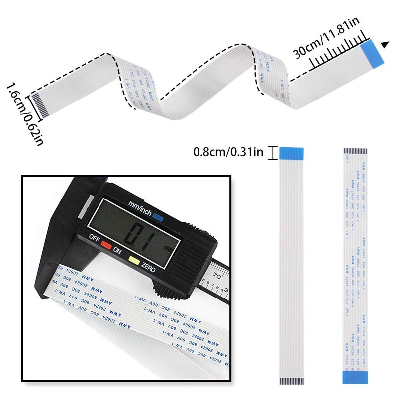 Aokin for Raspberry Pi Camera Cable, FFC Cable Ribbon Flex