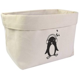 Large 'Music Penguin' Canvas Organiser/Storage Bag (OR00007411)