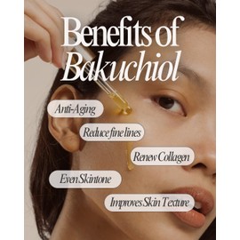 Herbs of Eden Organic Bakuchiol Daily Glow Face Serum Natural Retinol Alternative Anti Aging Collagen Support Reduce Fine Lines and Wrinkles Skin Plumping Moisturizer Achieve Clear Glass Skin for Gua Sha | Made in USA