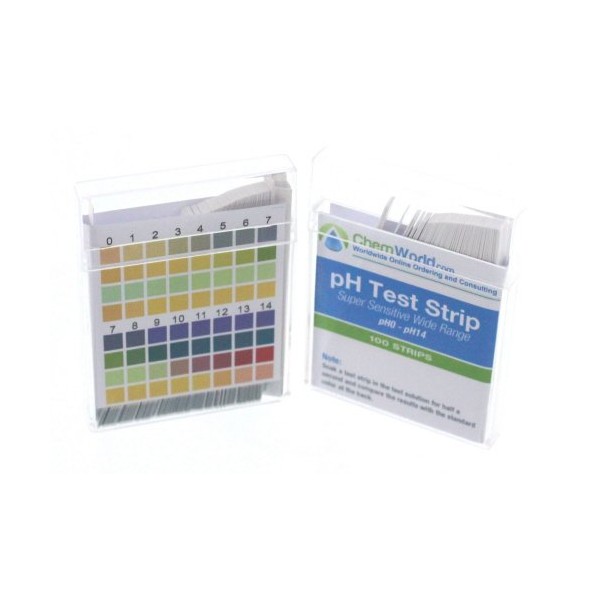 pH Test Strips - pH Strips - pH Strips for Water - pH Test 0 to 14-100 Tests