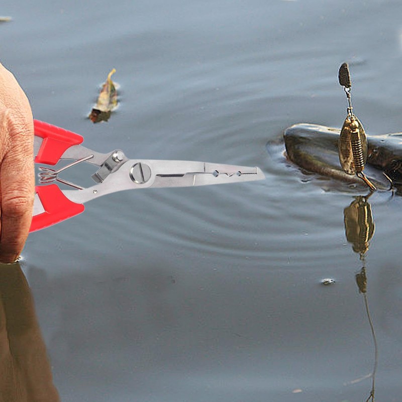 Fishing Split Ring Pliers,Fishing Gear | Upgraded Multi-Function Saltwater Resistant