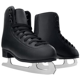 AhmyLion Figure Ice Skates,Beginners Preferred Skate for Men/Women/Boys/Girls,Wear-Resistant,Comfortable Model. (Black, Womens Size-9/Mens Size 7.5)