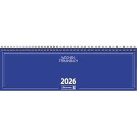 BRUNNEN Querterminbuch Mod. 774 2026 | 326×102 mm, Karton, blau