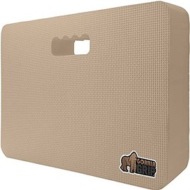 Gorilla Grip Extra Thick Water Resistant Comfortable Kneeling Pad, Provide Support for Knees, Durable Foam Cushion Knee Mat, for Gardening, Yoga, Mechanics, Baby Bath Time, 17.5 x 11 x 1.5, Beige