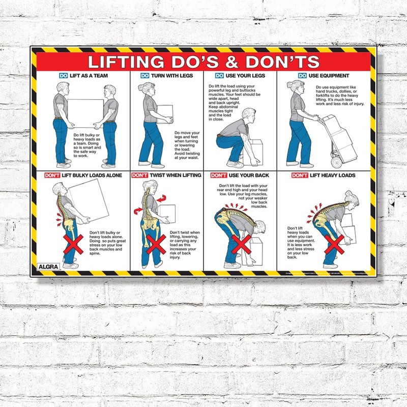 ALGRA - Lifting Do’s and Don’ts Safety Poster 24" x