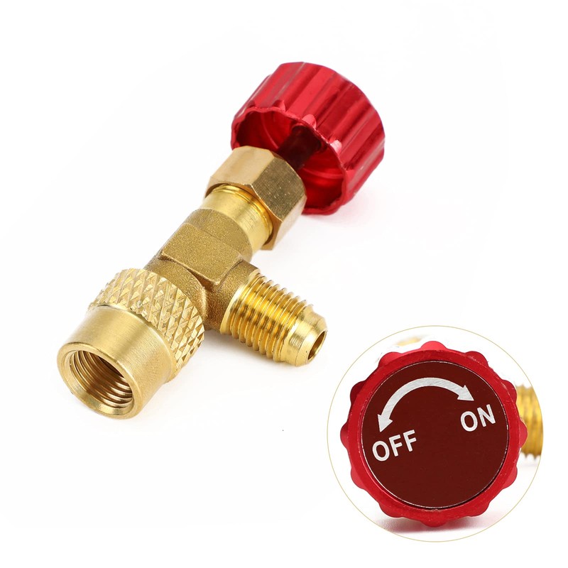 Areyourshop R410A Refrigeration Charging Valve Adapter 1/4" SAE Male to
