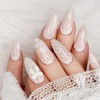 Nudie Lace Handmade Nail Tips - Stiletto M / 누디