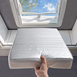 Losrik RV Skylight Insulator 22in x 14in x 3in, RV Vent Insulator, RV Skylight Cover with Reflective Surface, Waterproof RV Vent Insulation for Inside Camper, Sunroof Skylight Shade Skylight Pillow