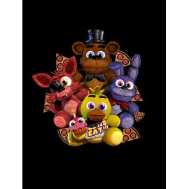 Bioworld Five Nights at Freddy's Character Plushies Boy's T-Shirt - Black - Medium