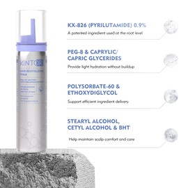 KINTOR KX-826 Hair Revitalizing Foam, Lightweight Hair Mousse for Thicker-Looking, Stronger Hair, Non-Greasy Formula for Men and Women, 60ml