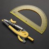 Mr. Pen- Compass and Protractor Set, Yellow, Compass Geometry Tool,