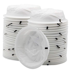 ATDAWN - Bolsa de 50 bolsas de vómito desechables, bolsas de náuseas para aviones y coches, Blanco