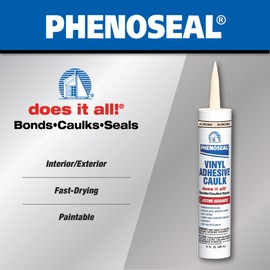 DAP 2102 Phenoseal Vinyl Adhesive Caulk, 10 oz, Almond