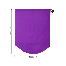 PATIKIL Stuff Sack, 9 x 16 Inch Waterproof Outdoor Storage Sack Ultralight Drawstring Dust Flap Bag for Camping, Purple