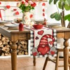 Artoid Mode Buffalo Plaid Gnome Valentine's Day Table Runner, Holiday