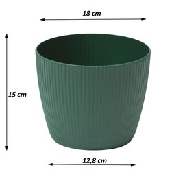 Tymar Flower Pot, Pack Of 2, Round Shape, Planter (2 Pack), Avocado, Diameter 18 cm