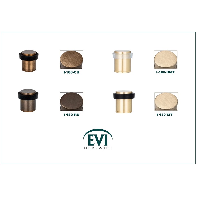 EVI Door Stops |Leather Brass Door Stopper - Screw Fastening