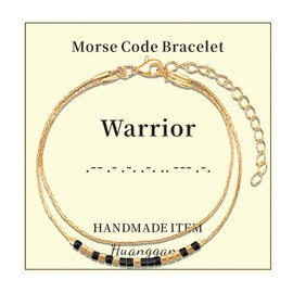 Huanggang Inspirational Gifts for Women, Morse Code Bracelets for Daughter Mom Best Friend Teacher Mother's Day Valentine's Day Birthday Christmas Graduation Unique Funny Gifts