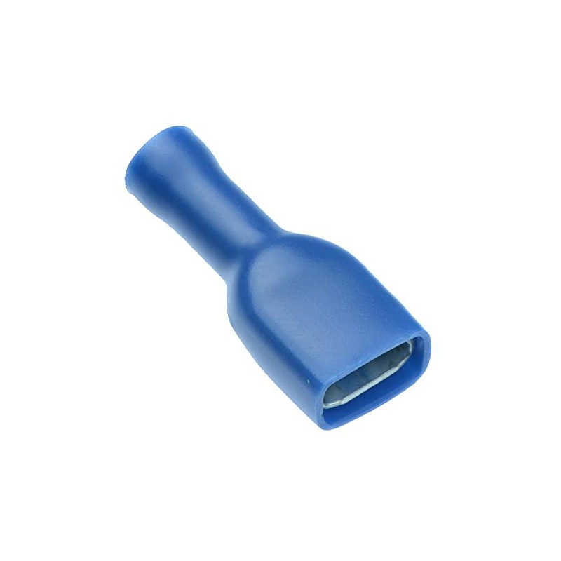 20 x Blue 6.3mm Female Fully Insulated Crimp Spade Connector