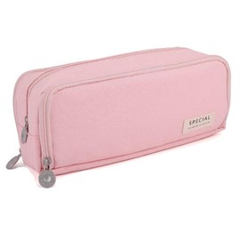 Big Capacity Pencil Case, OLIYuMi 3 Compartment Pencil Pouch Pencil Bag Storage Box Stationery Organizer Makeup Bag with Zipper Closure for Student Office College Boys and Girls (Pink)