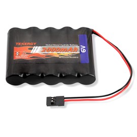 Tenergy NiMH Receiver RX Battery with Hitec Connectors 6V 2000mAh High Capacity Rechargeable Battery Pack for RC Airplanes/RC Aircrafts and More