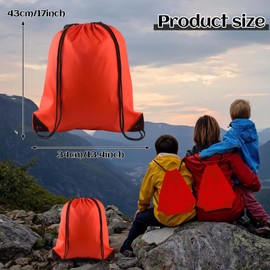 PLULON Drawstring Bags, Bulk Drawstring Backpack, Black, Yellow, Drawstring Backpack, Sports Gym Backpack, Bags for Yoga, Travel, Outdoor Sports, red