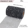 CABODYALS 16.4 Yards 5.9 Inch Black Glitter Mesh Ribbon Sparkly