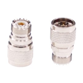 RFaha - Adaptador coaxial de RF N macho a UHF hembra SO-239 SO239 RF N a UHF conector coaxial para analizador de repetidor de antena base GMRS (F38-2)