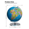 Waldauge Illuminated World Globe with Stand, 9" Earth Globes with