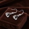 Sterling Silver Swan Drop Dangle Earrings for Women - Hypoallergenic