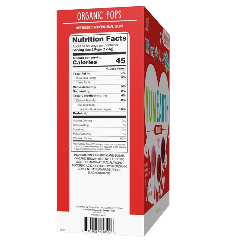YumEarth Organic Pops Valentine Variety Pack - Fruity Lollipops -