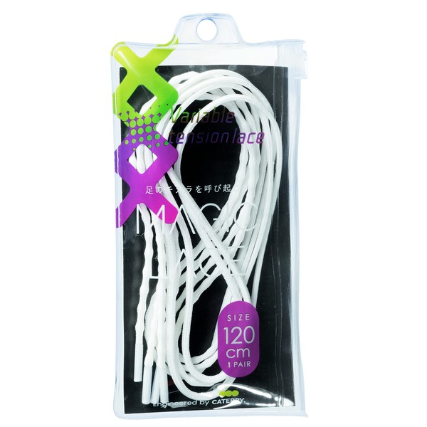 Caterpy MAGIC LACE Magic Lace, Next Generation Shoelaces, Brings Out The Power of Your Feet, 2 Sizes x 10 Colors, silk white