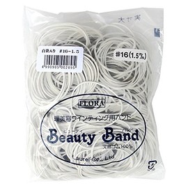 Laurel Flora Beauty Band No.16, 0.06 inch (1.5 mm), White, 3.5 oz (100 g)